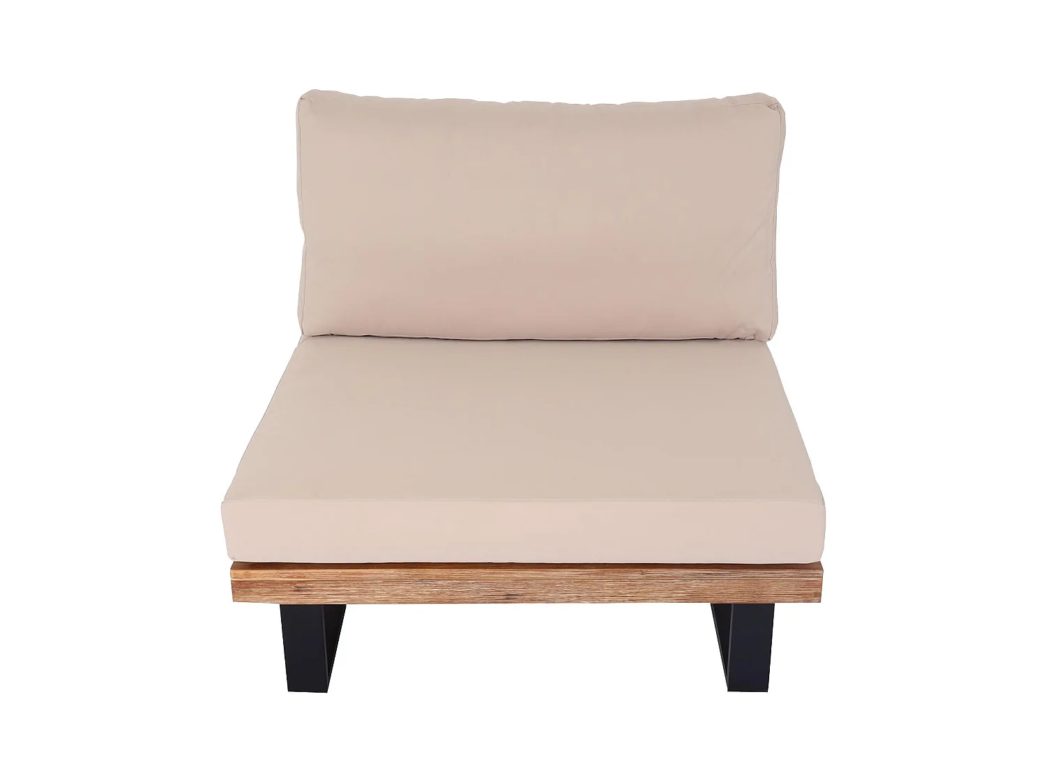 Fotel wypoczynkowy MCW-H54 (zestaw 2 szt.),  jasnobrązowe, tapicerka beżowa