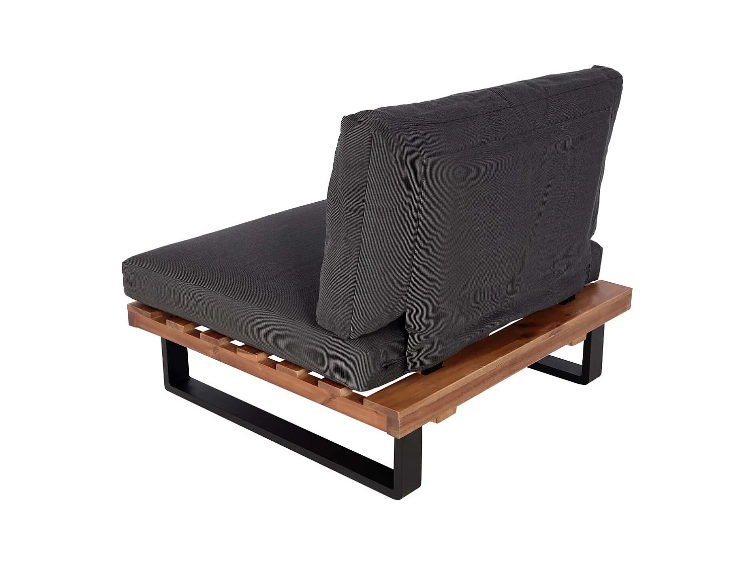 Fauteuils lounge MCW-H54 (lot de 2),  marron, rembourrage gris foncé