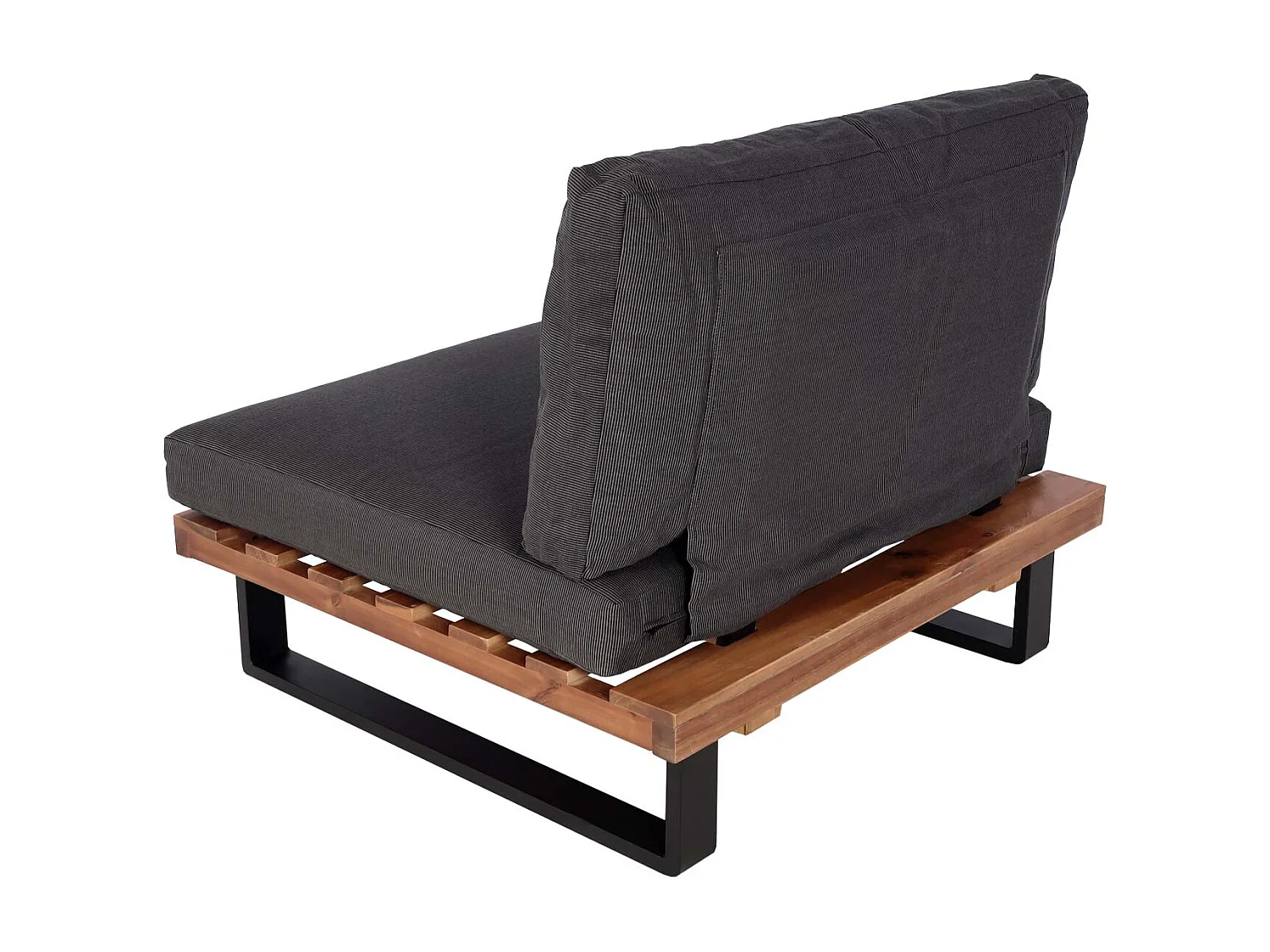 Fauteuils lounge MCW-H54 (lot de 2),  marron, rembourrage gris foncé