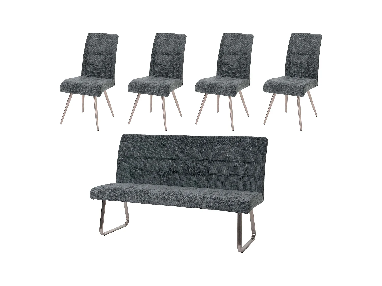 Eetkamer set MCW-G55 (5-delig),  blauwgroen