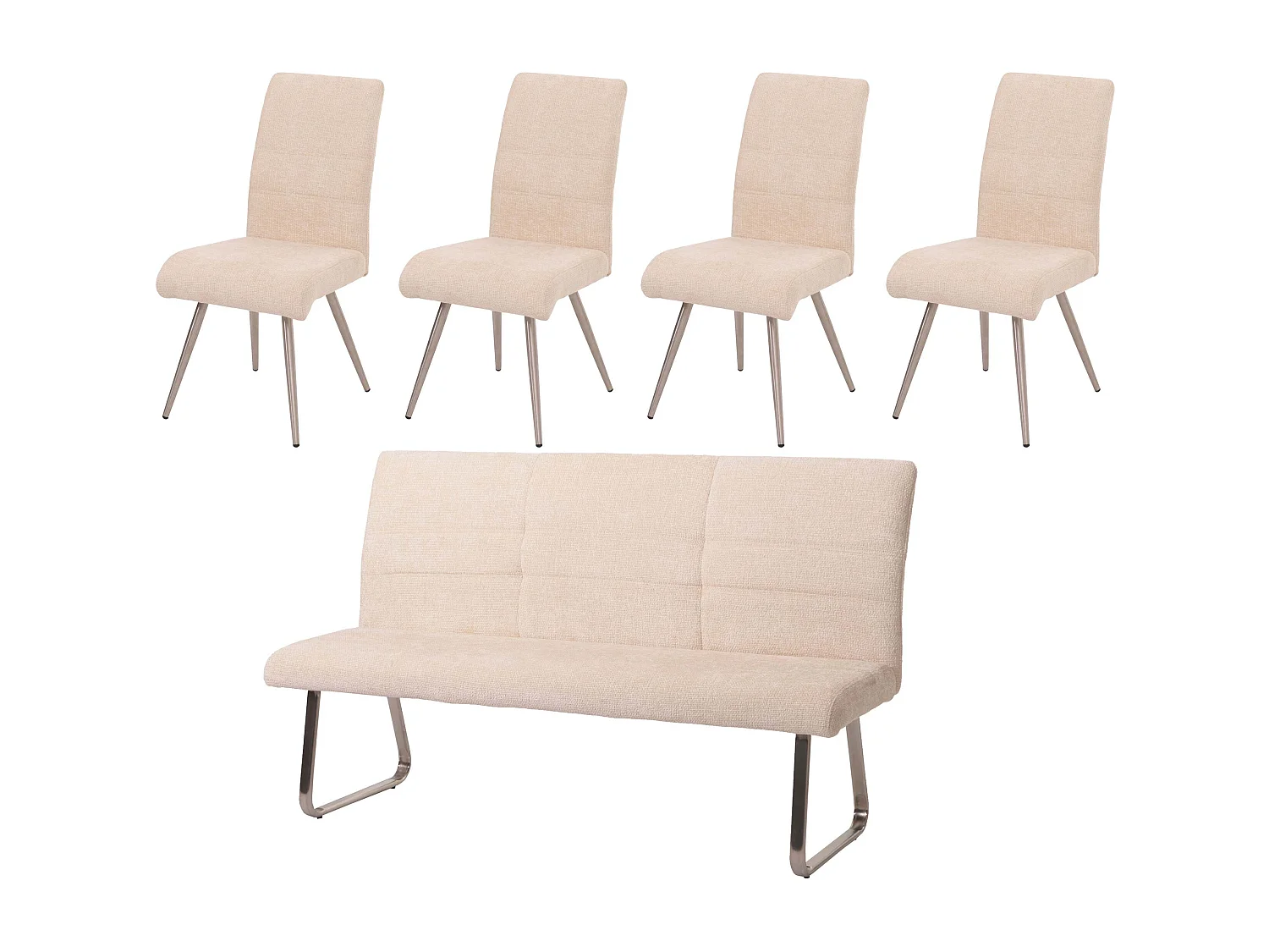 Ensemble de salle à manger MCW-G55 (5 pièces),  crème