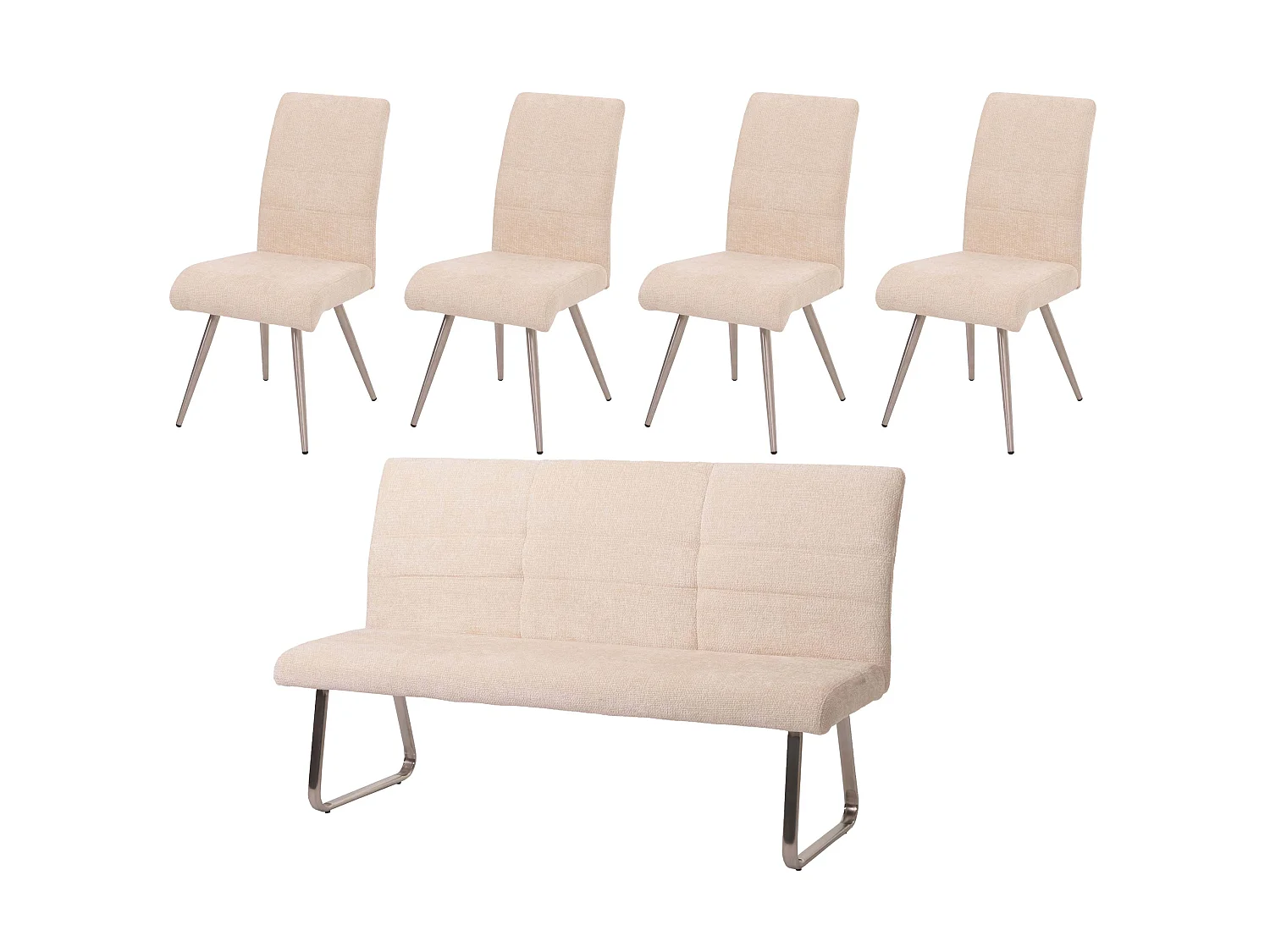 Ensemble de salle à manger MCW-G55 (5 pièces),  crème