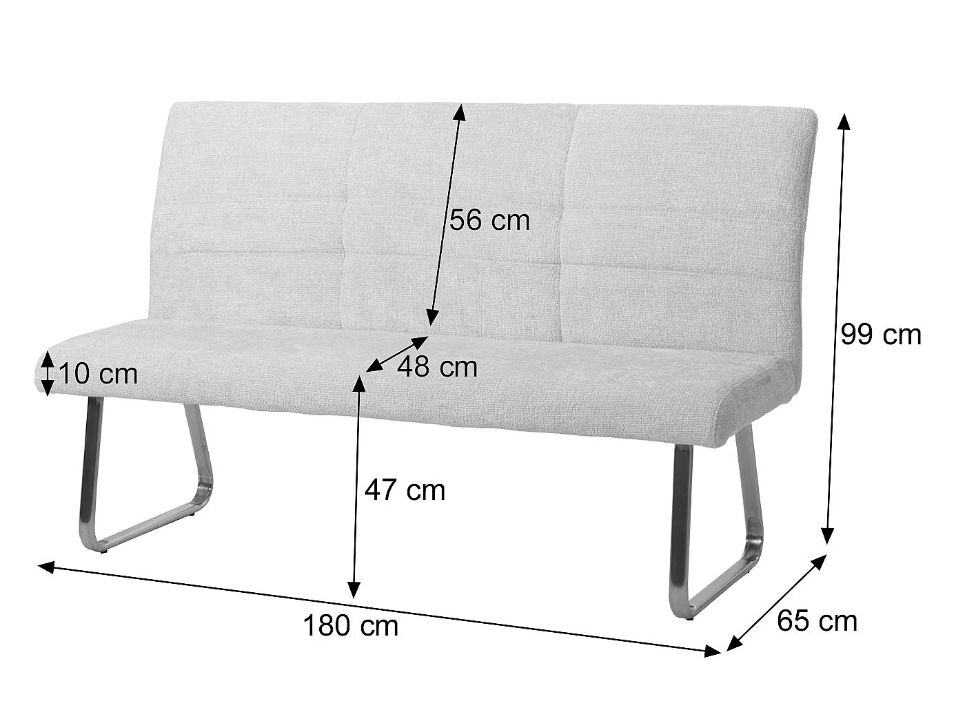 Ensemble de salle à manger MCW-G55 (5 pièces),  crème