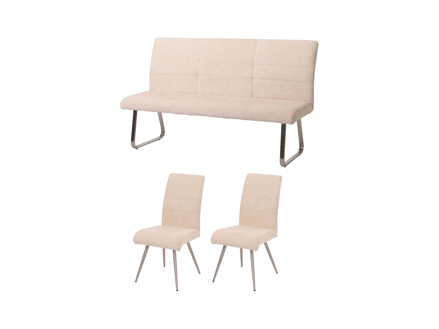 Conjunto de sala de jantar MCW-G55 (3 peças),  creme