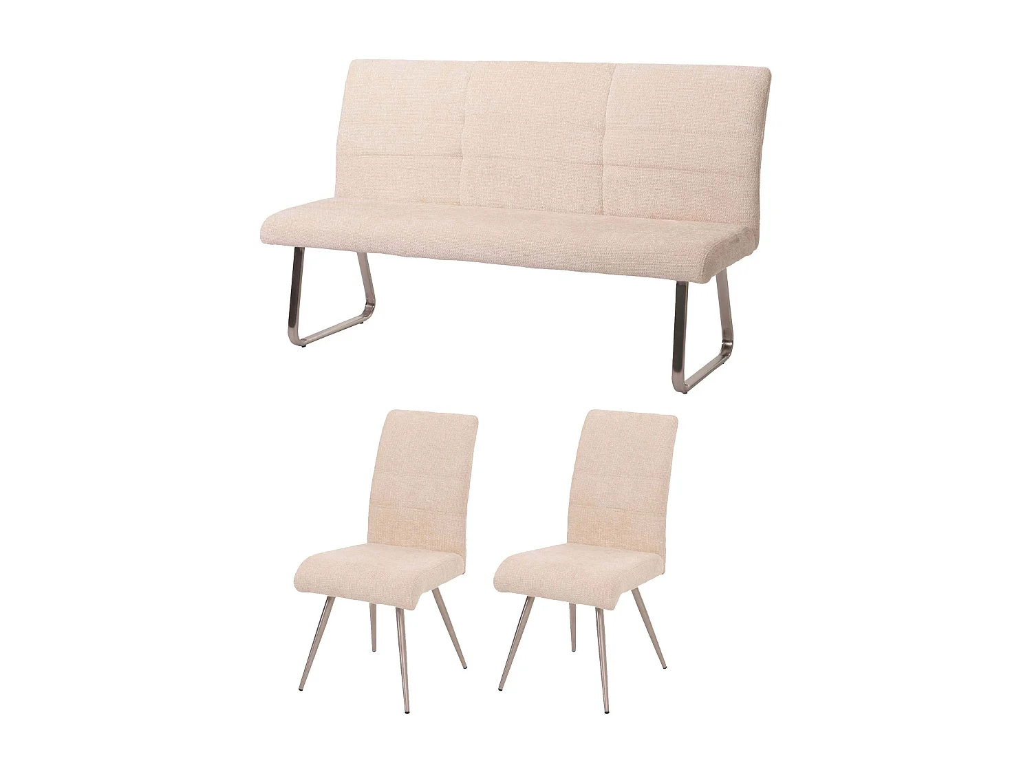 Conjunto de sala de jantar MCW-G55 (3 peças),  creme