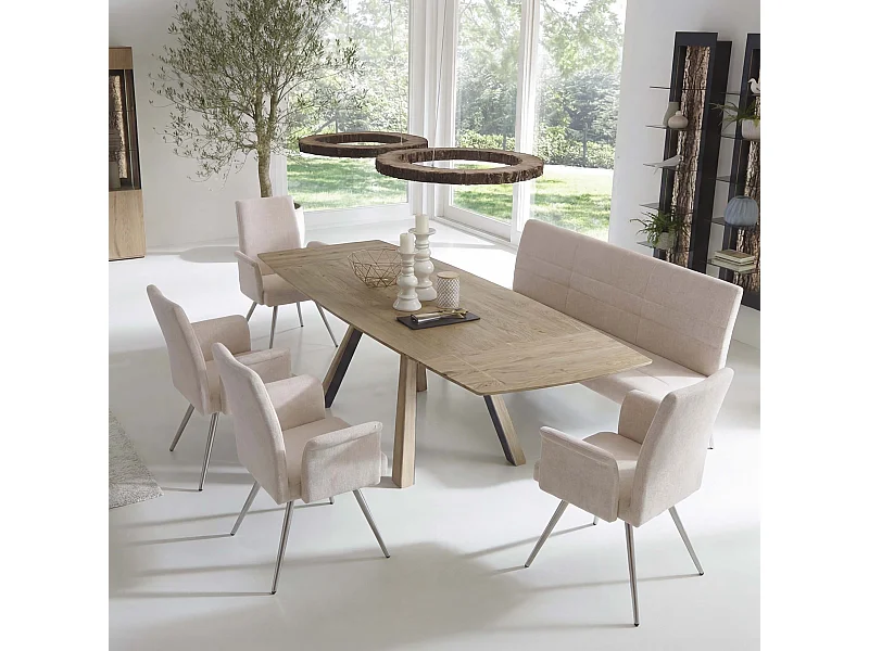 Ensemble de salle à manger MCW-G55 (5 pièces),  crème