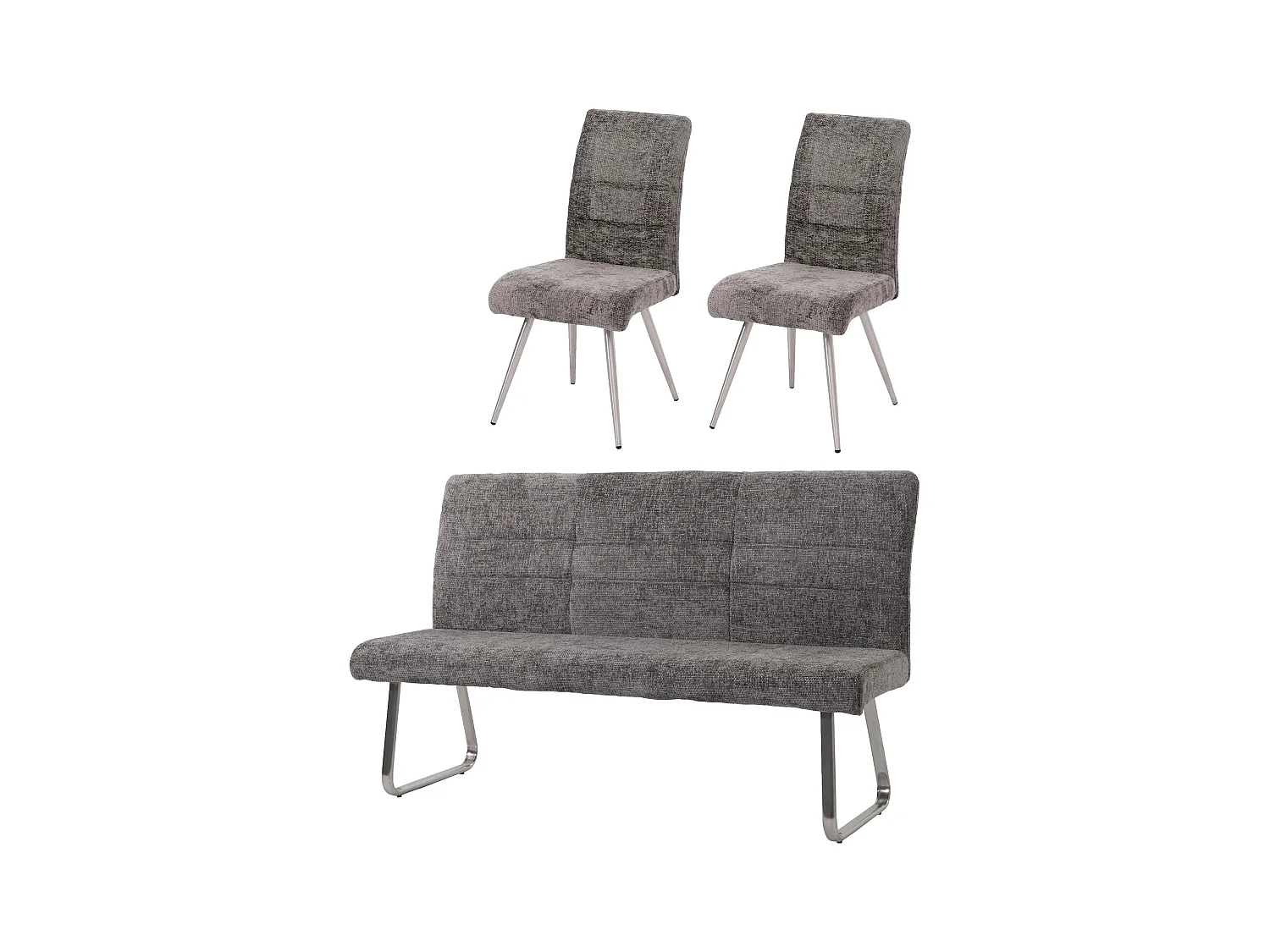 Ensemble de salle à manger MCW-G55 (3 pièces),  gris foncé