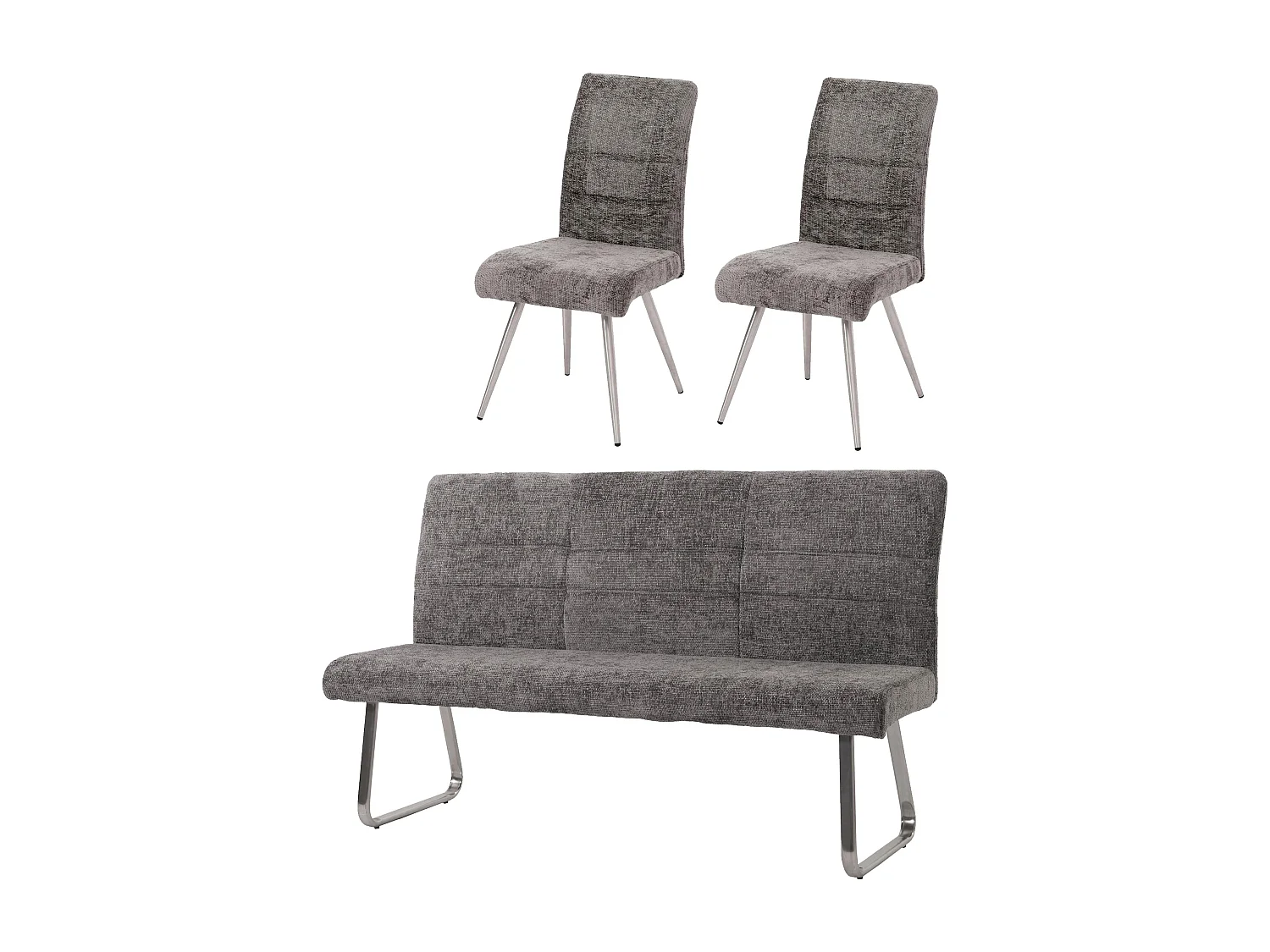 Ensemble de salle à manger MCW-G55 (3 pièces),  gris foncé