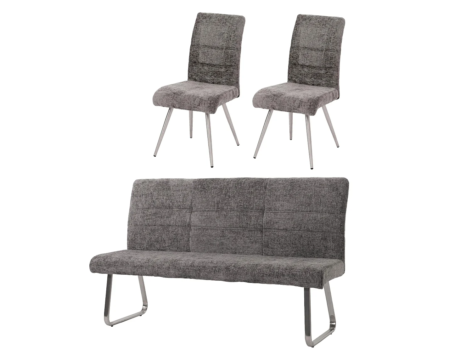 Ensemble de salle à manger MCW-G55 (3 pièces),  gris foncé