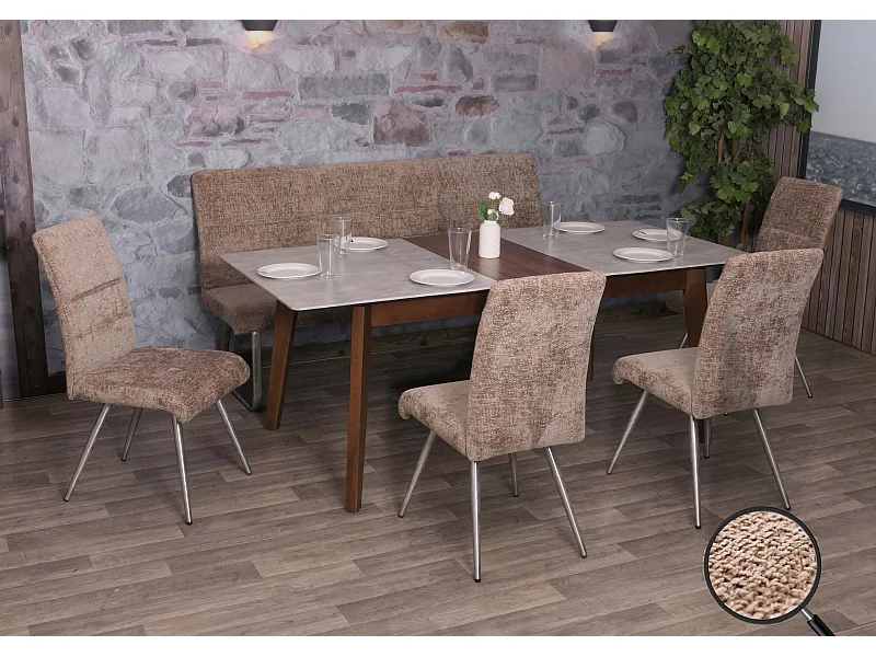 Conjunto de sala de jantar MCW-G55 (5 peças),  castanho