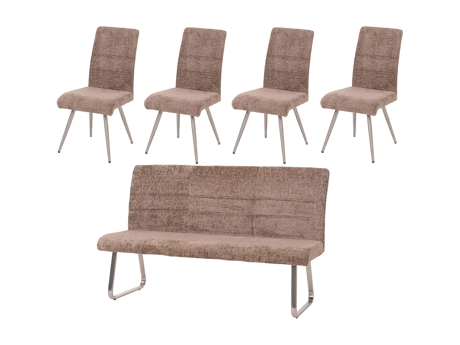 Ensemble de salle à manger MCW-G55 (5 pièces),  brun