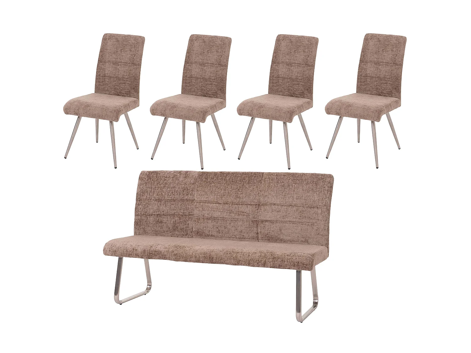 Ensemble de salle à manger MCW-G55 (5 pièces),  brun