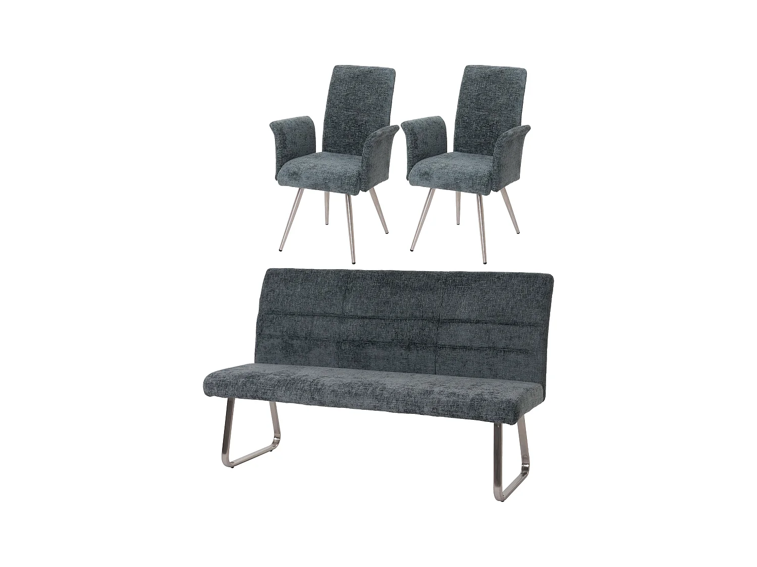 Eetkamer set MCW-G55 (3-delig),  blauwgroen