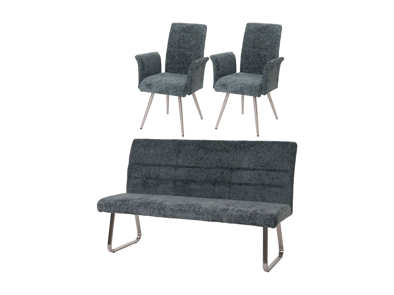 Eetkamer set MCW-G55 (3-delig),  blauwgroen