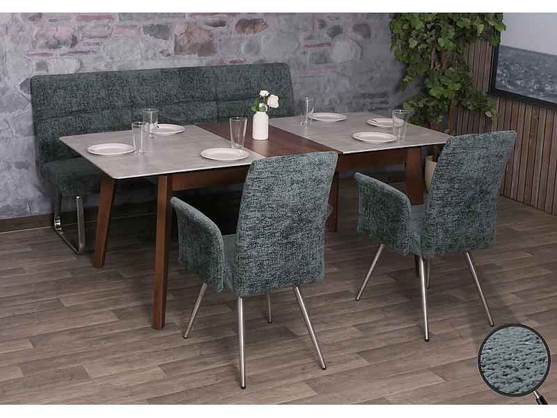 Ensemble de salle à manger MCW-G55 (3 pièces),  bleu-vert