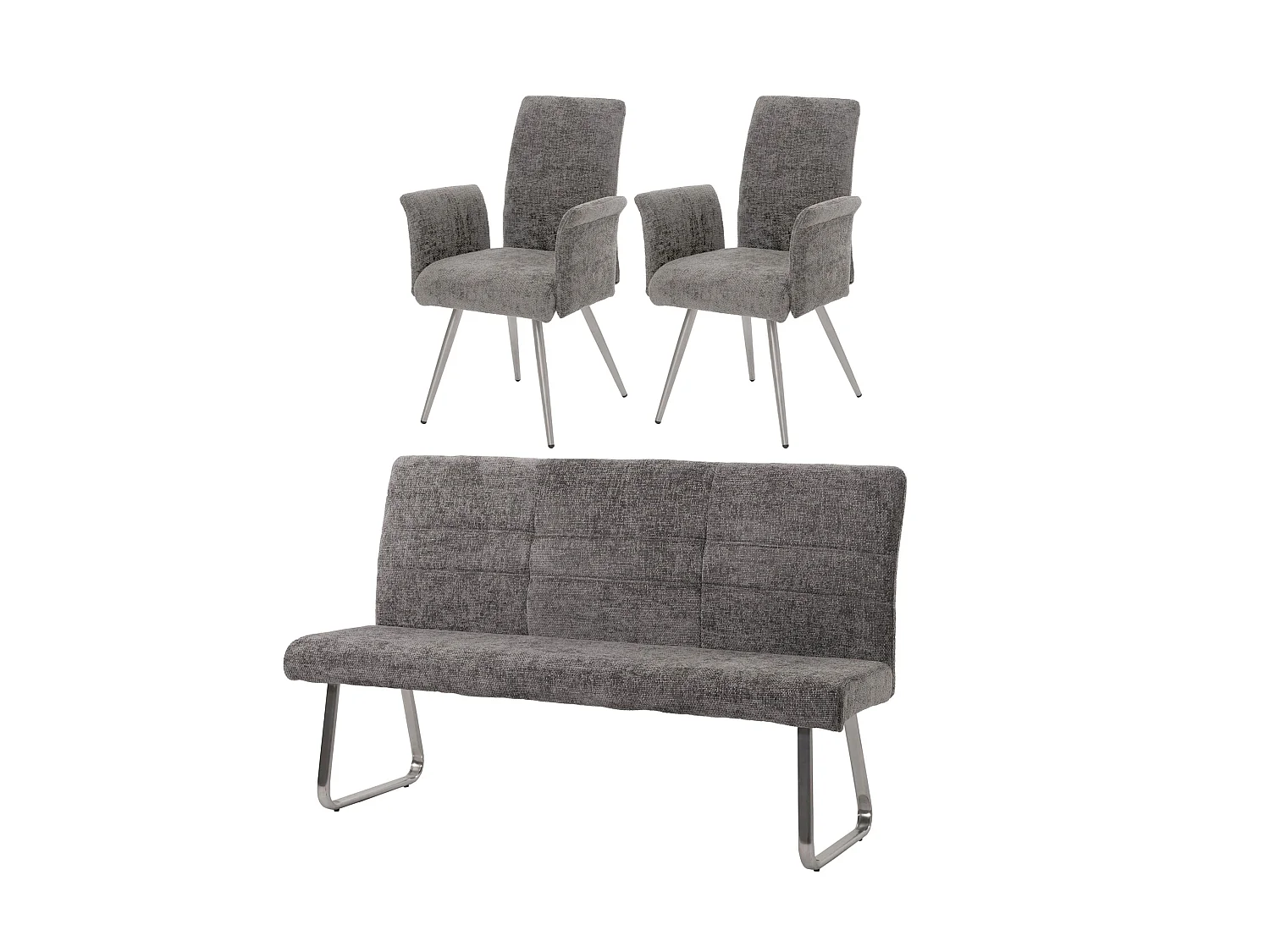 Ensemble de salle à manger MCW-G55 (3 pièces),  gris foncé