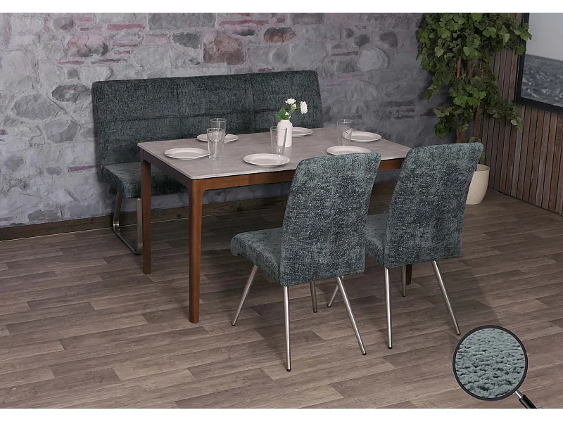 Eetkamer set MCW-G55 (3-delig),  blauwgroen