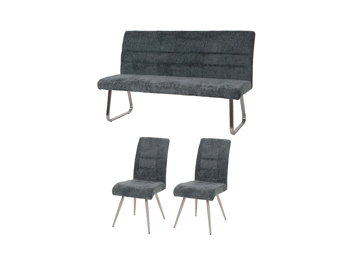 Conjunto de sala de jantar MCW-G55 (3 peças),  azul-verde