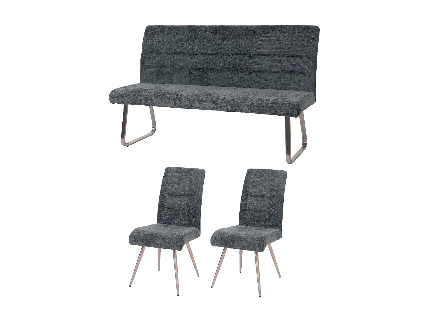 Conjunto de sala de jantar MCW-G55 (3 peças),  azul-verde