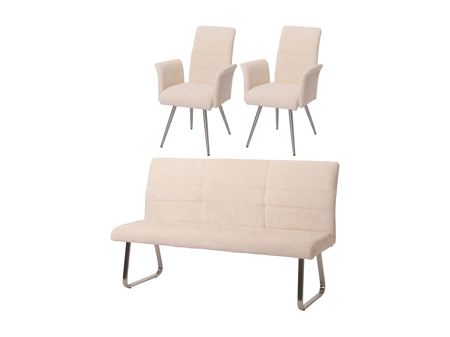 Conjunto de sala de jantar MCW-G55 (3 peças),  creme