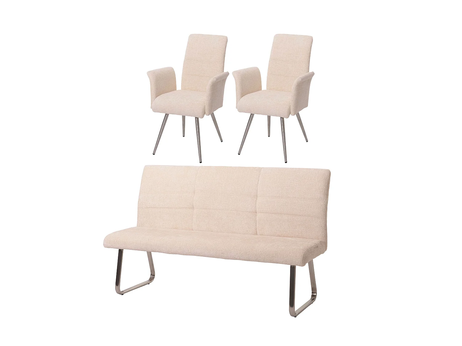 Ensemble de salle à manger MCW-G55 (3 pièces),  crème