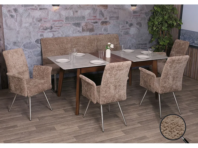 Conjunto de sala de jantar MCW-G55 (5 peças),  castanho