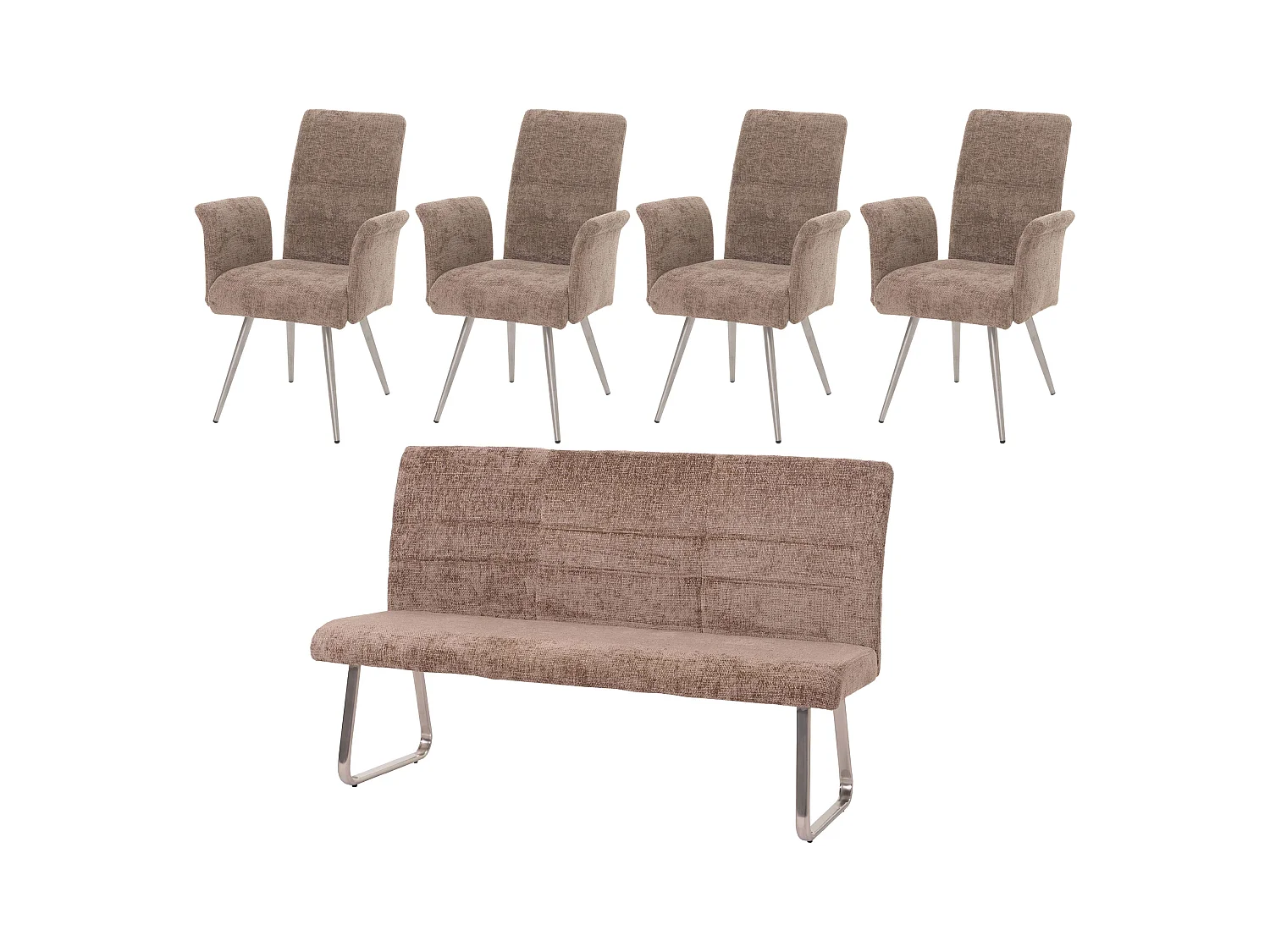 Conjunto de sala de jantar MCW-G55 (5 peças),  castanho