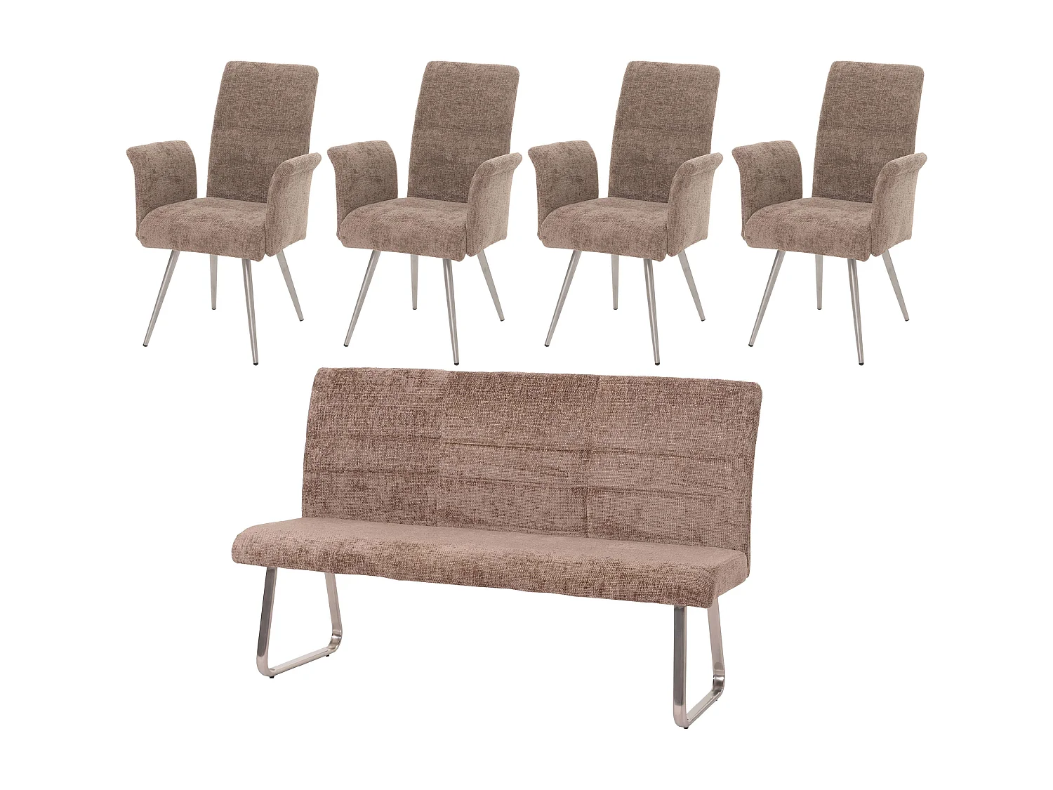 Conjunto de sala de jantar MCW-G55 (5 peças),  castanho