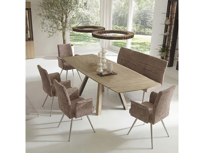 Ensemble de salle à manger MCW-G55 (5 pièces),  marron