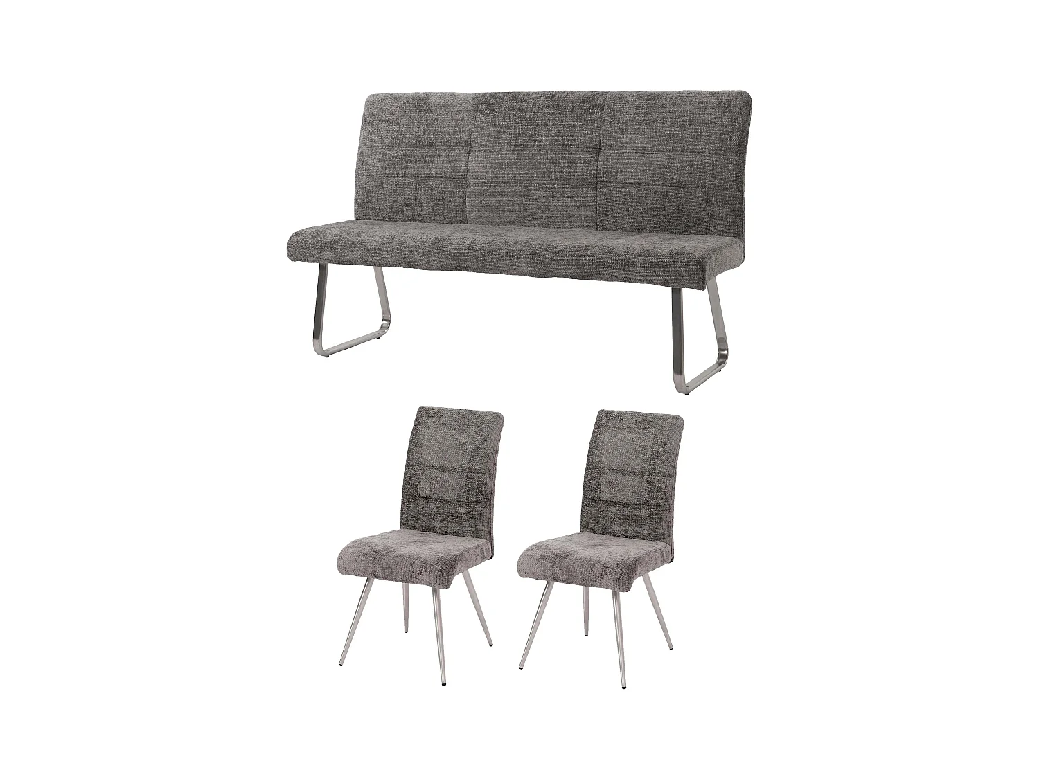 Conjunto de sala de jantar MCW-G55 (3 peças),  cinzento escuro