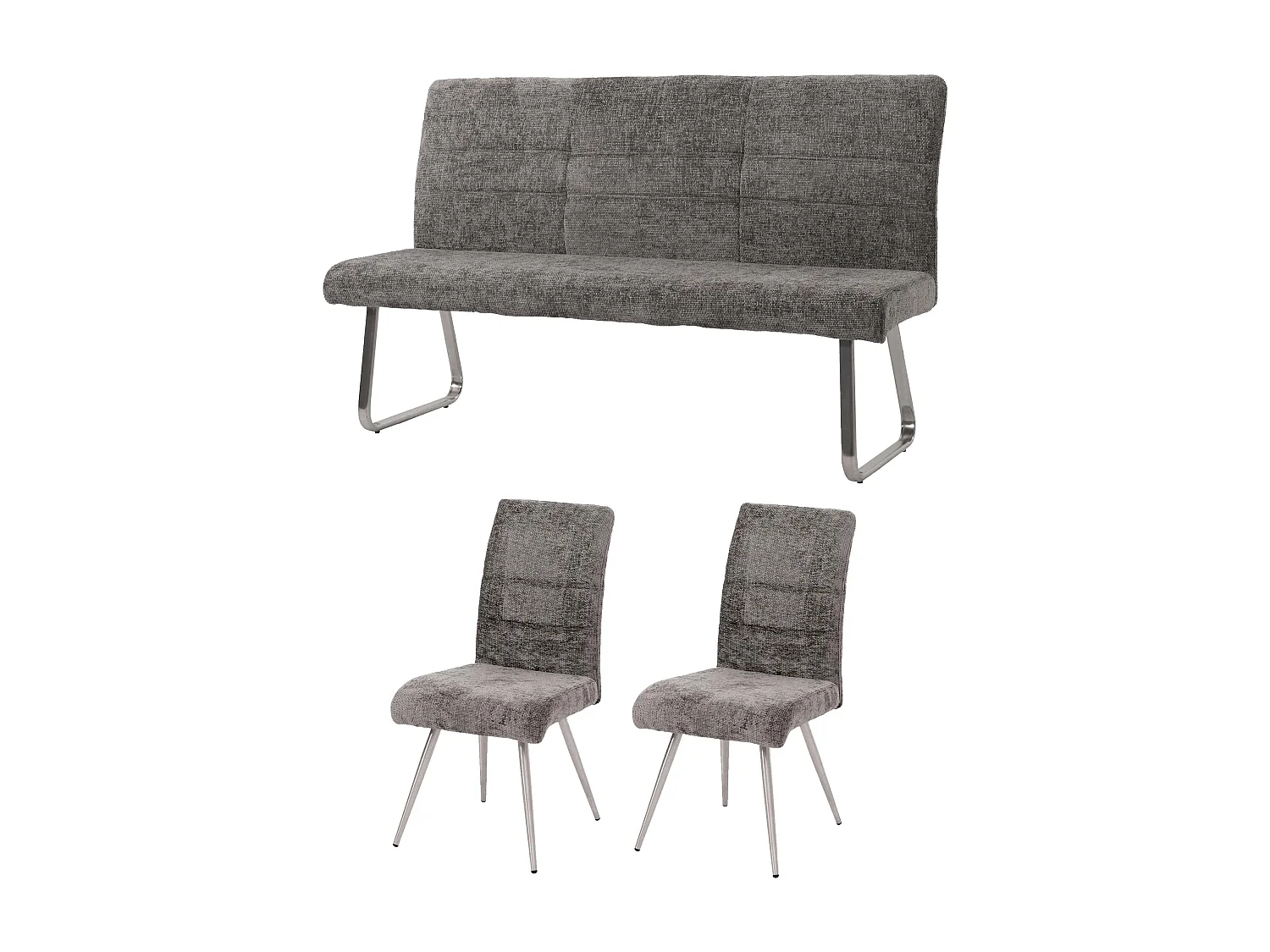 Conjunto de sala de jantar MCW-G55 (3 peças),  cinzento escuro