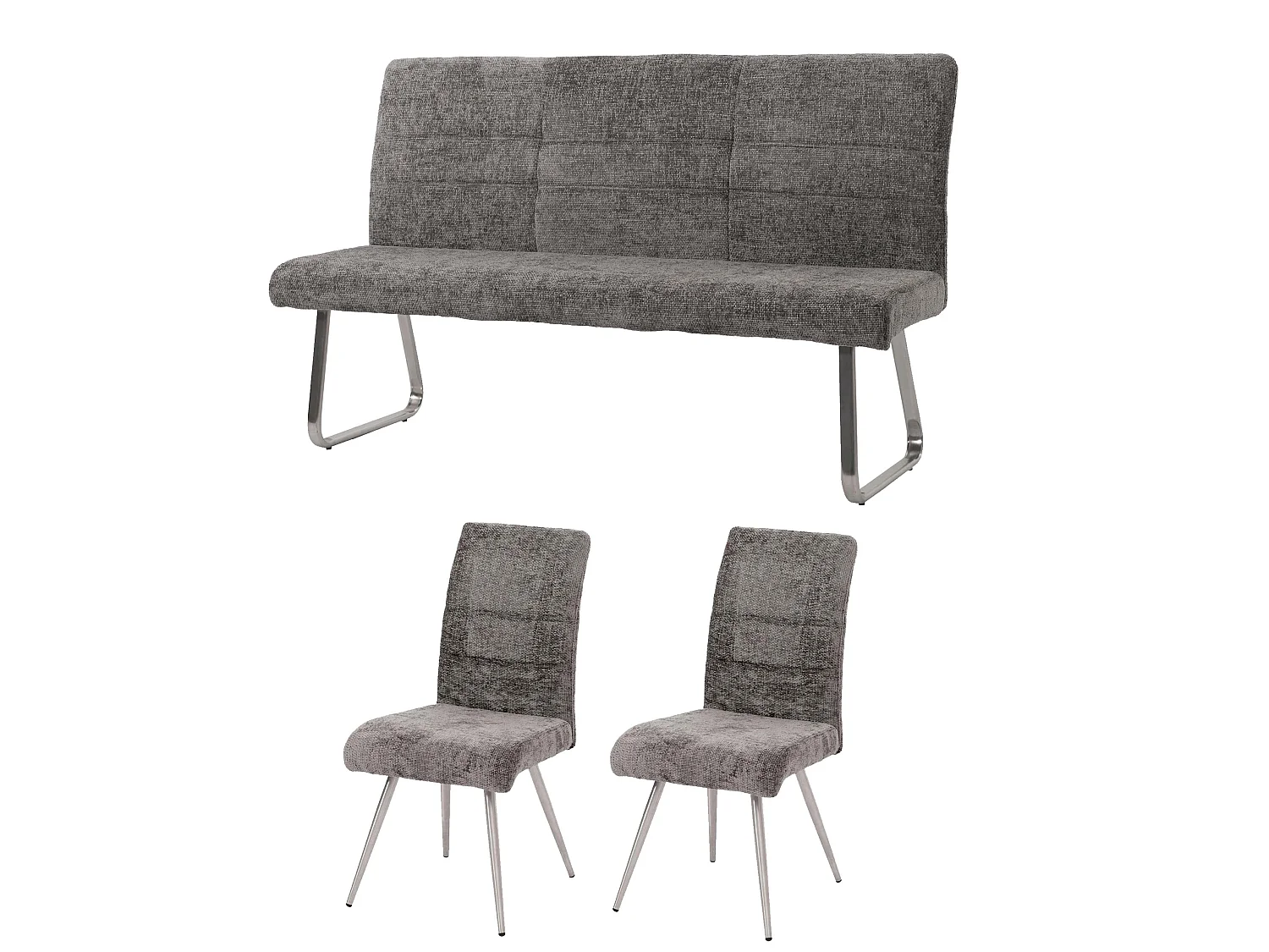 Eetkamer set MCW-G55 (3-delig),  donkergrijs