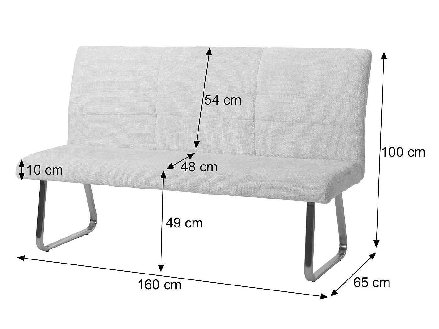 Eetkamer set MCW-G55 (3-delig),  donkergrijs