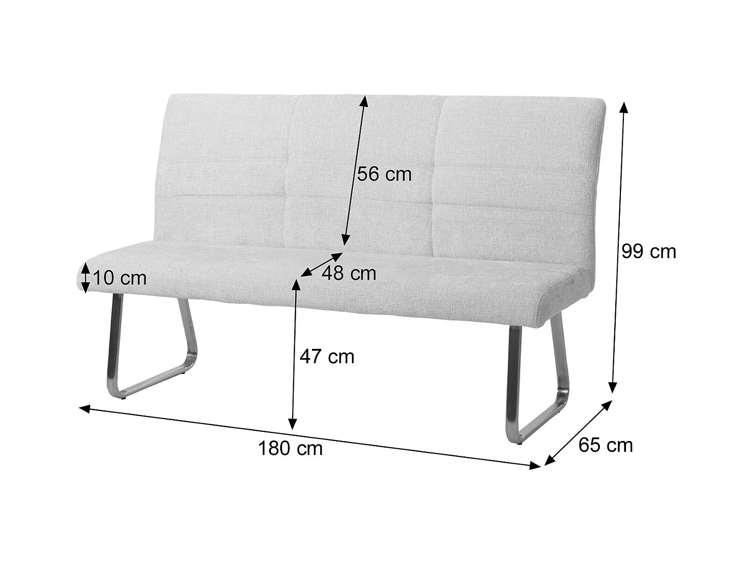 Set sala da pranzo MCW-G55, 2 sedie + panca 180cm, acciaio inox stoffa/tessuto ciniglia ~ blu-verde