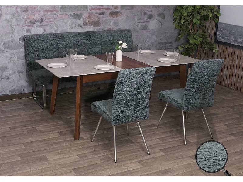 Ensemble de salle à manger MCW-G55 (3 pièces),  bleu-vert