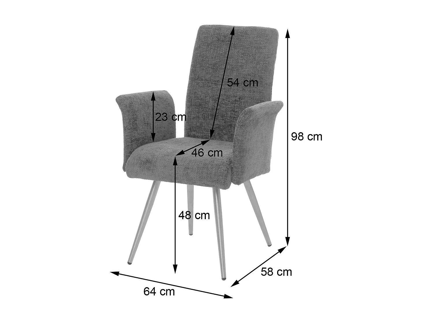 Ensemble de salle à manger MCW-G55 (3 pièces),  brun