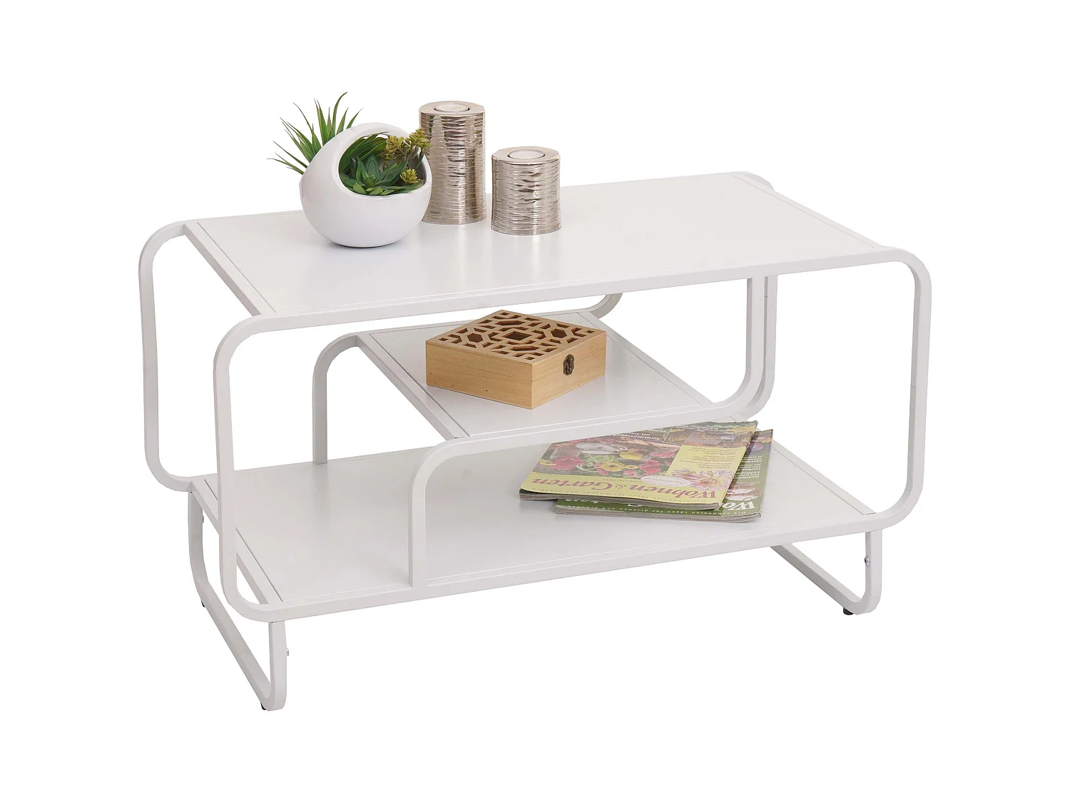 Table basse MCW-O49,  blanc