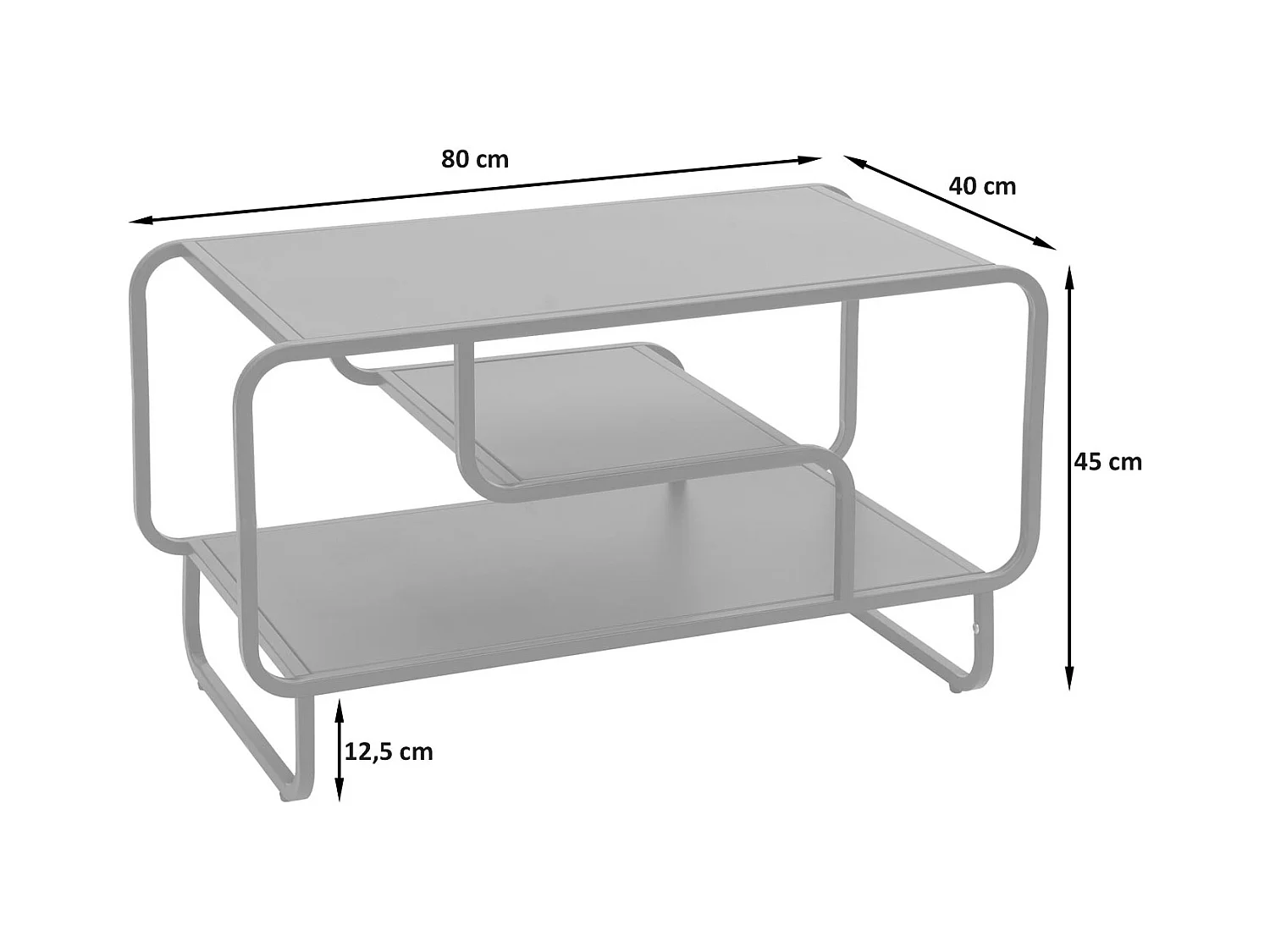 Table basse MCW-O49,  blanc