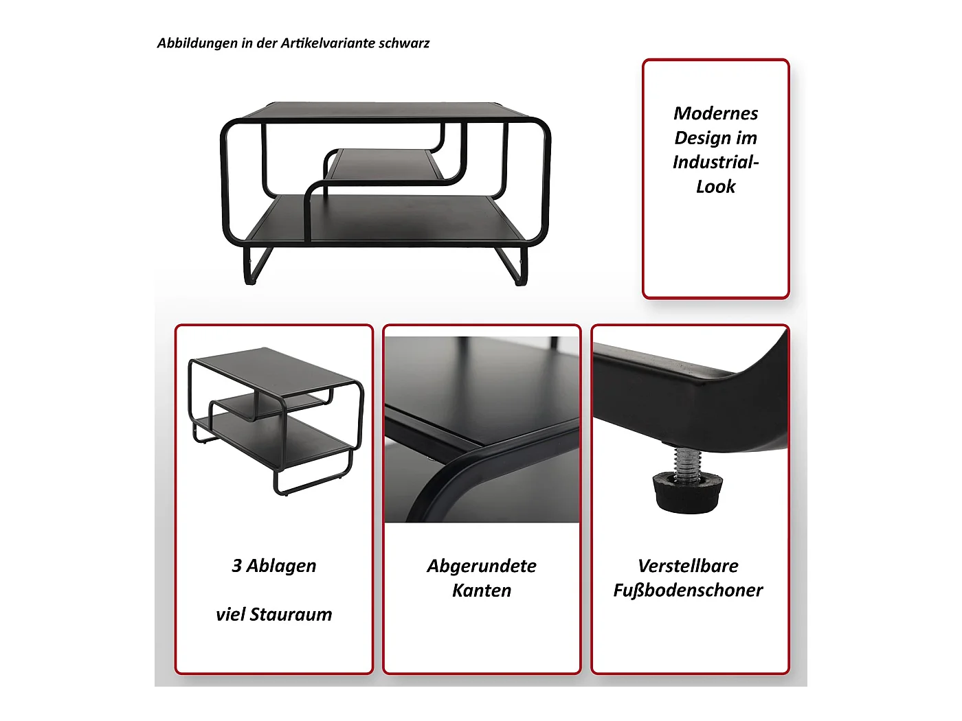 Table basse MCW-O49,  blanc