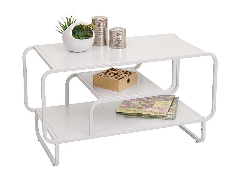 Couchtisch MCW-O49, Weiß