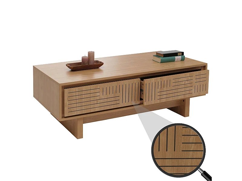 Salontafel MCW-O33,  elme naturel