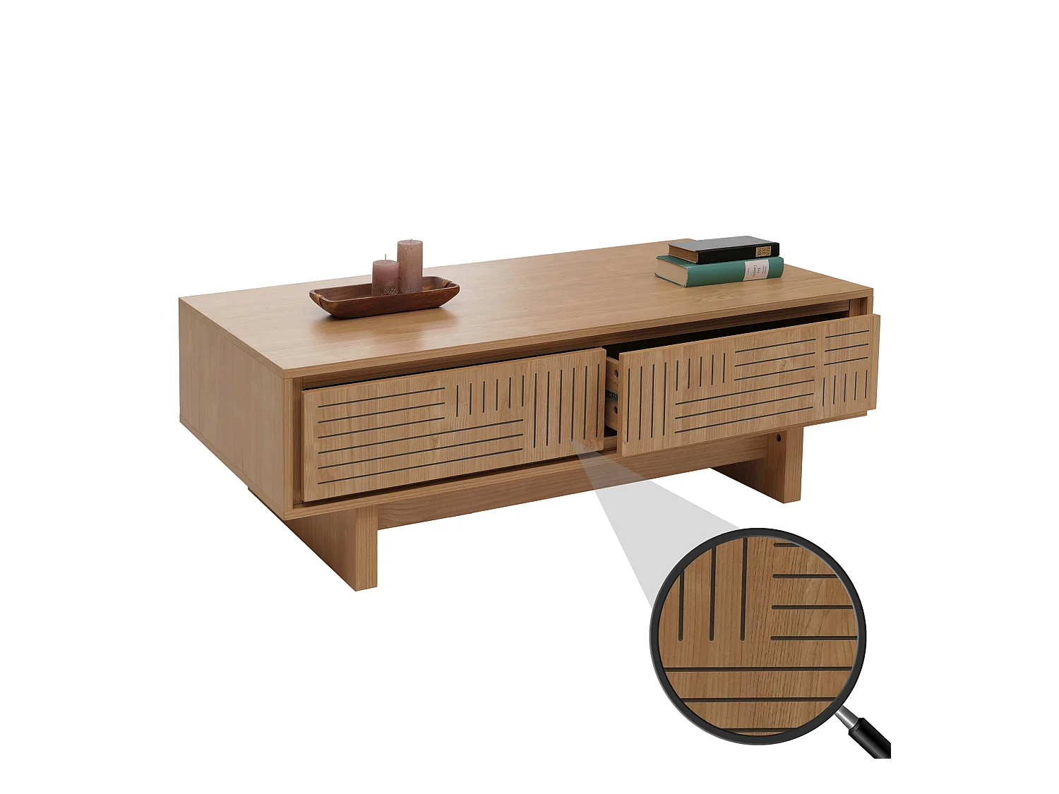 Table basse MCW-O33,  orme naturel