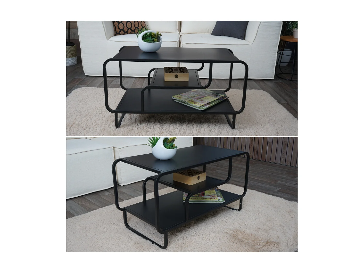 Table basse MCW-O49,  noir