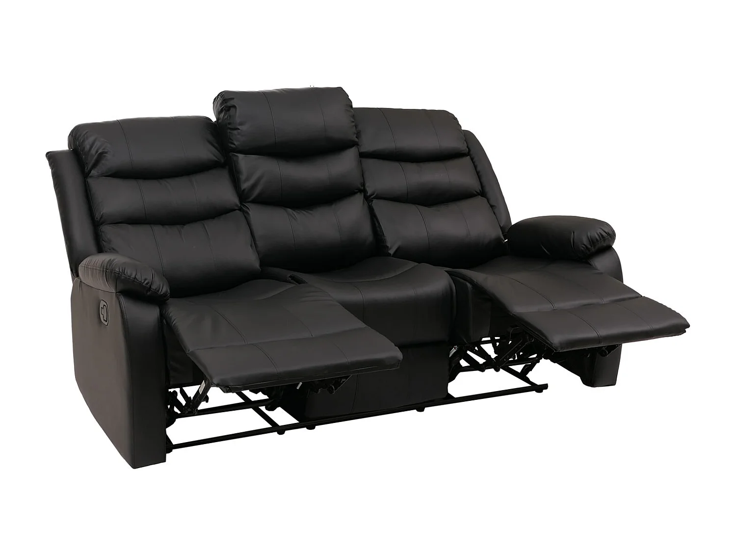 Fotel kinowy MCW-O62, zestaw 3 szt.,  czarny