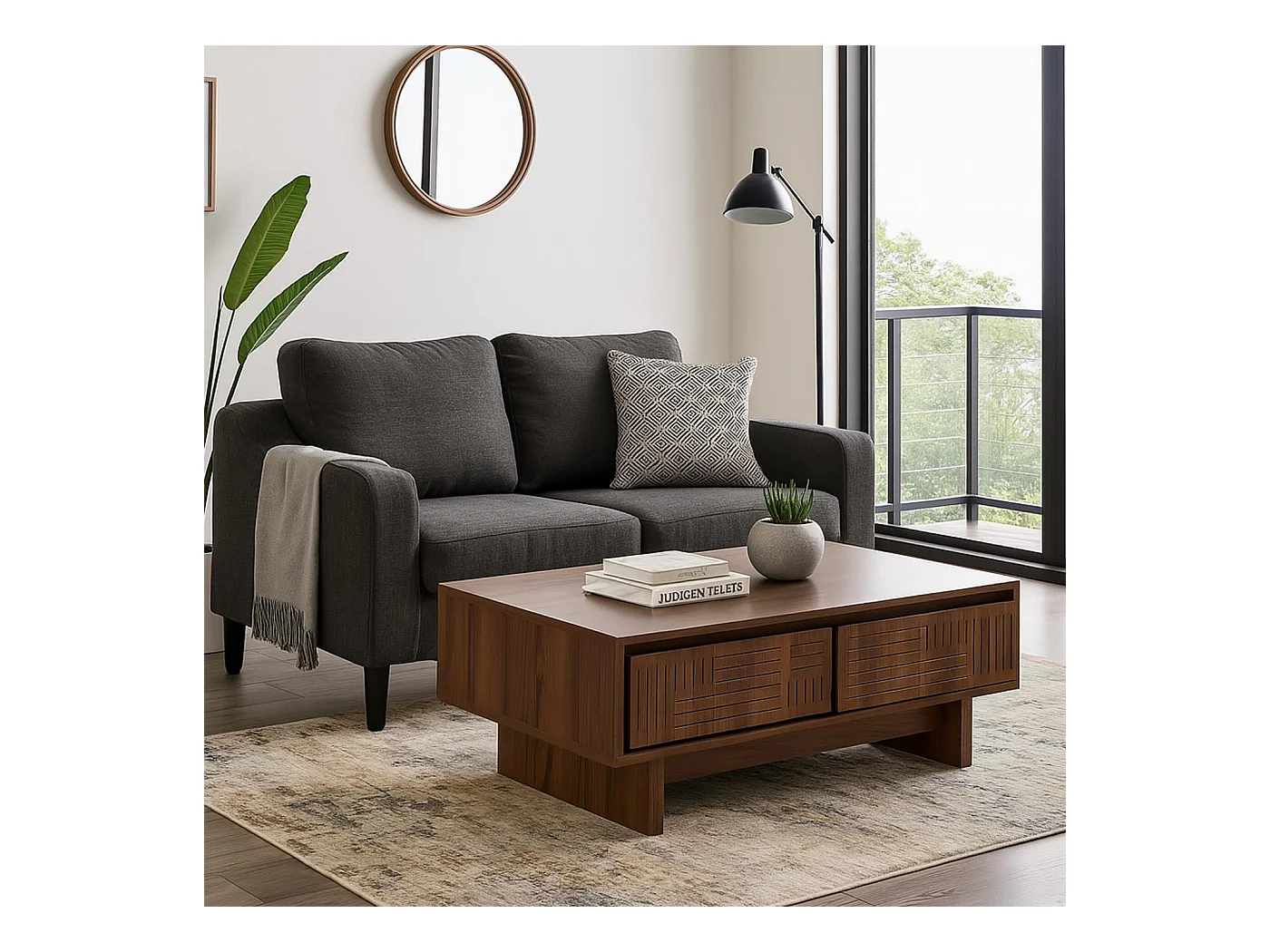 Table basse MCW-O33,  marron