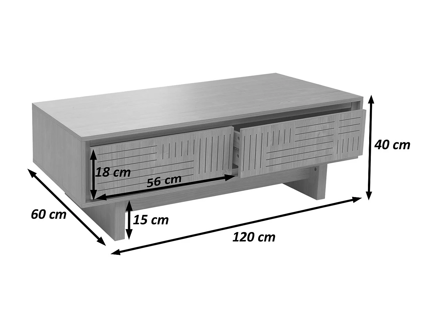 Table basse MCW-O33,  marron
