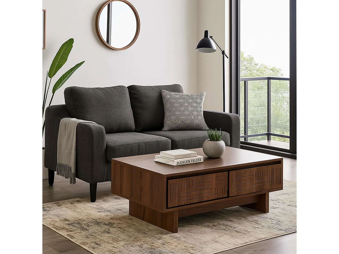 Table basse MCW-O33,  marron