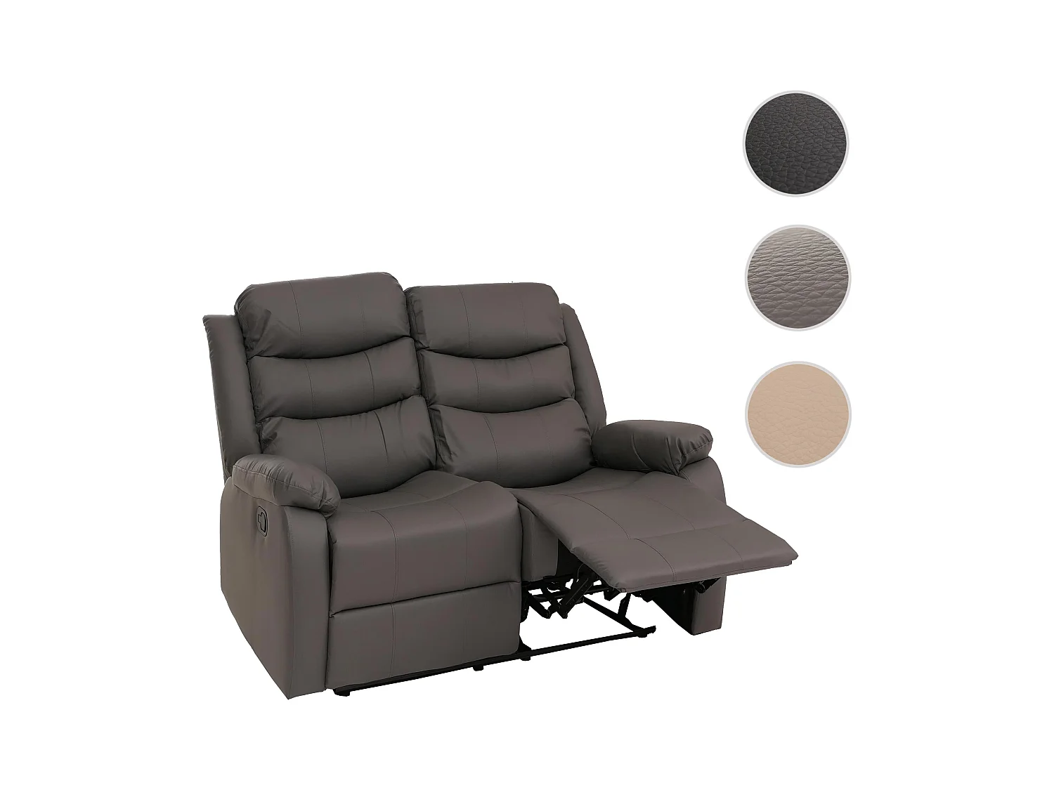 2er Kinosessel MCW-O62, Grau