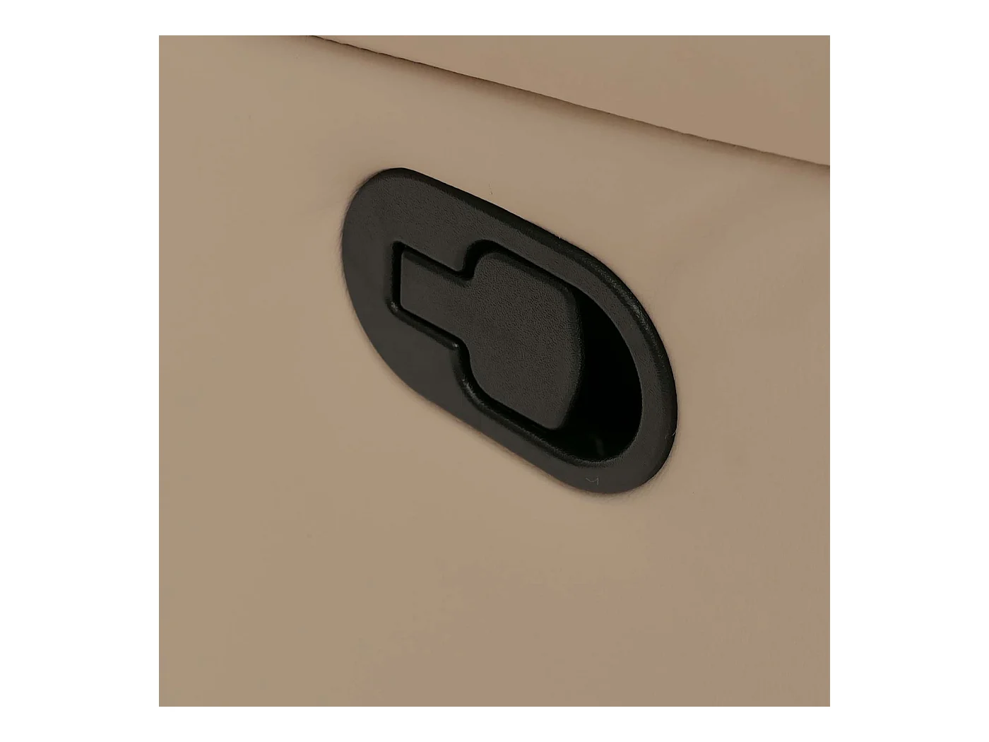 Poltrona cinema 3 posti MCW-O62, sedia relax TV con braccioli portabicchieri, funzione reclinabile ecopelle ~ avorio