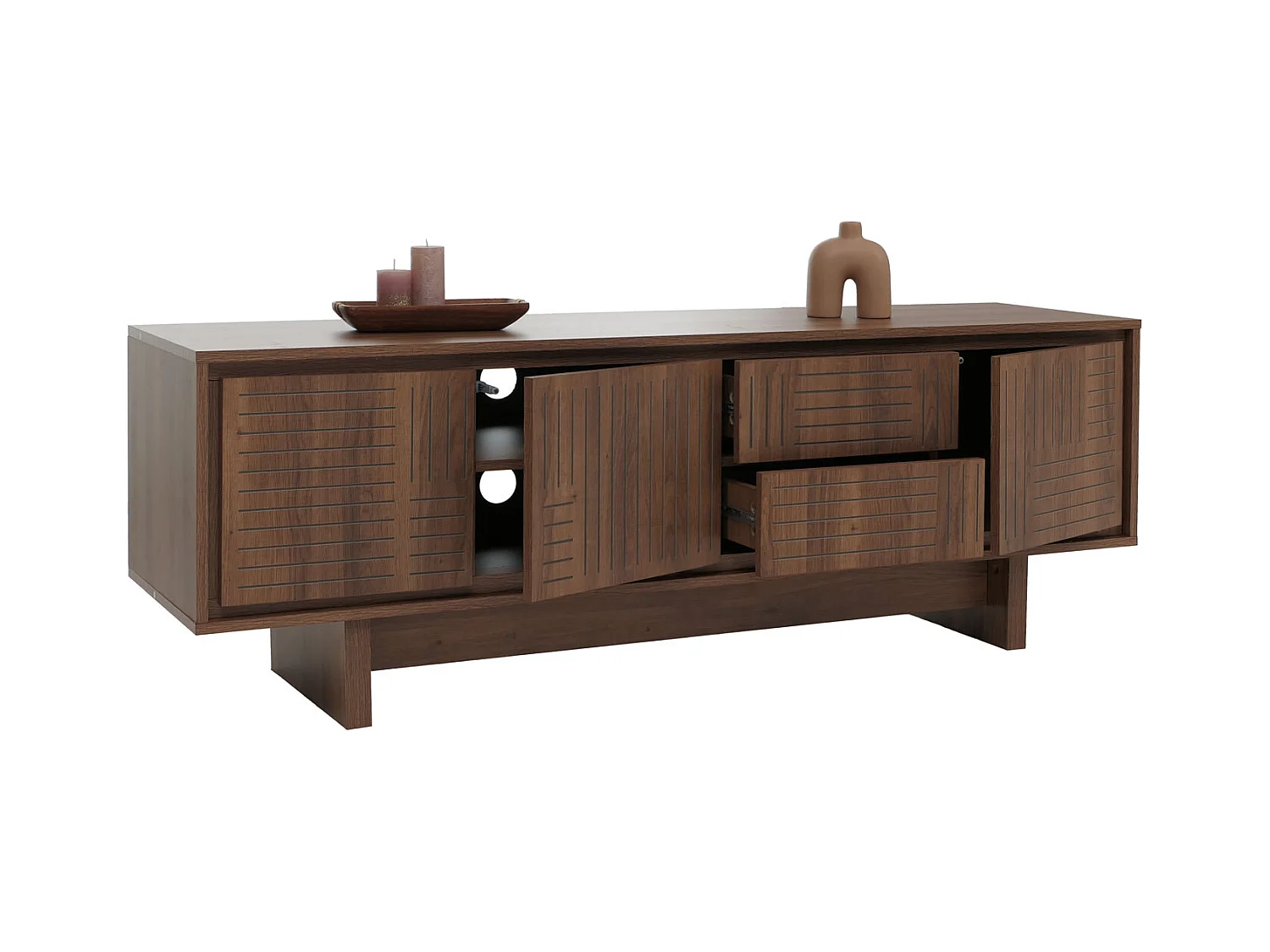 Meuble TV MCW-O34,  marron